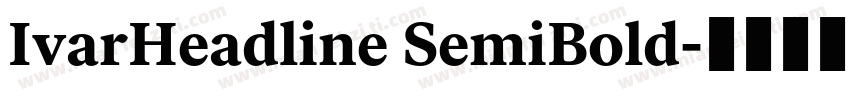 IvarHeadline SemiBold字体转换